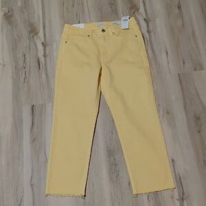J. Jill Light Yellow Cropped Pants